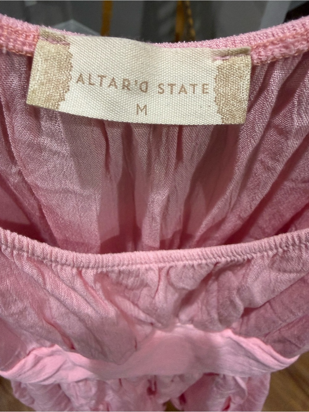 Altar’d State Haisley Double Layered Romper, Size M - Picture 5 of 6